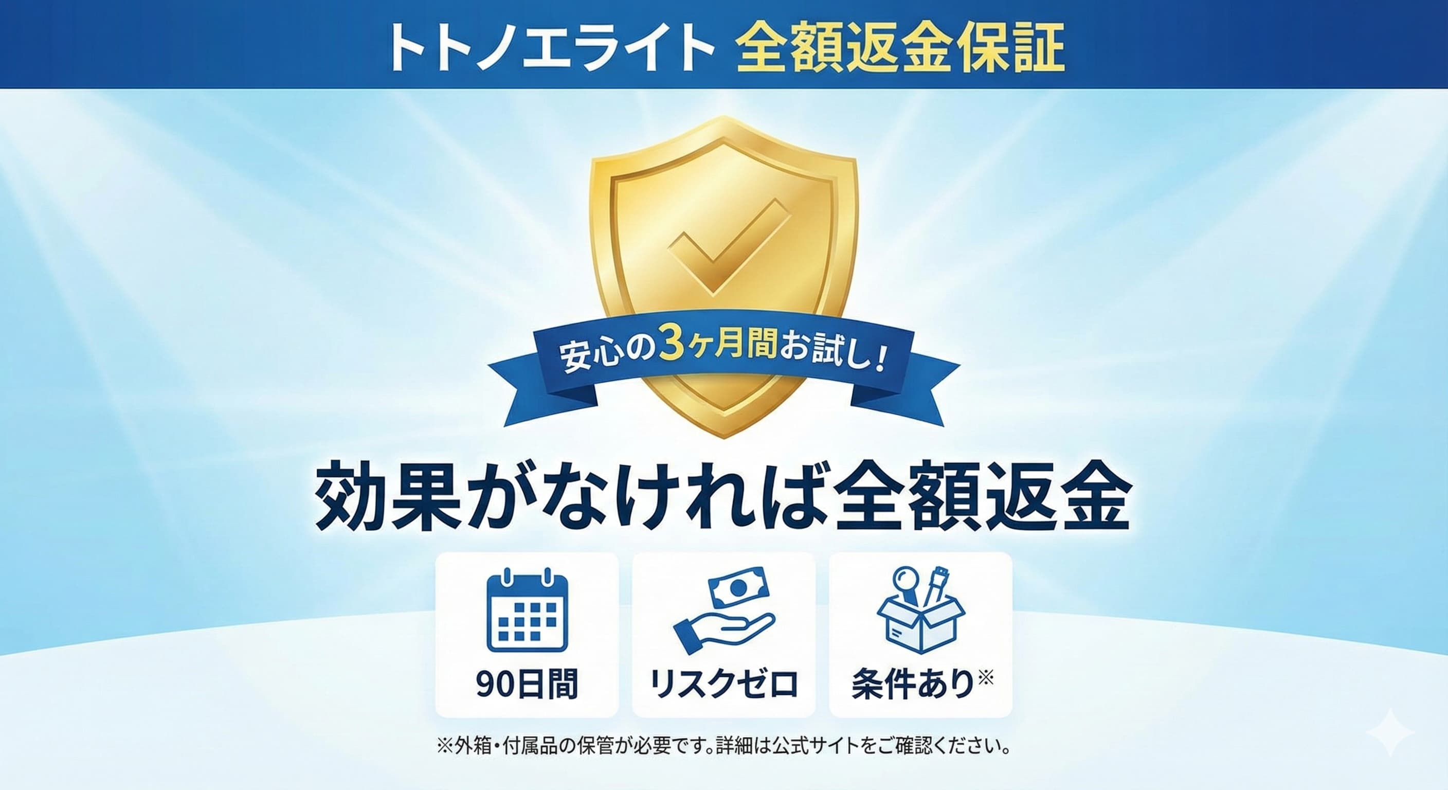 効果がなければ返品保証